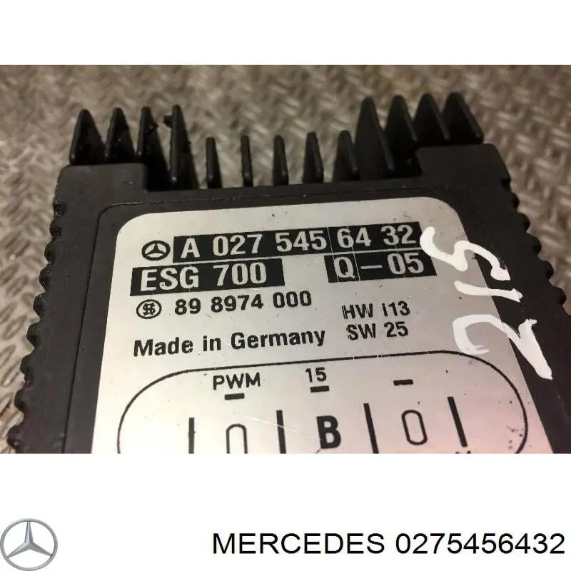 0275456432 Mercedes control de velocidad de el ventilador de enfriamiento (unidad de control)