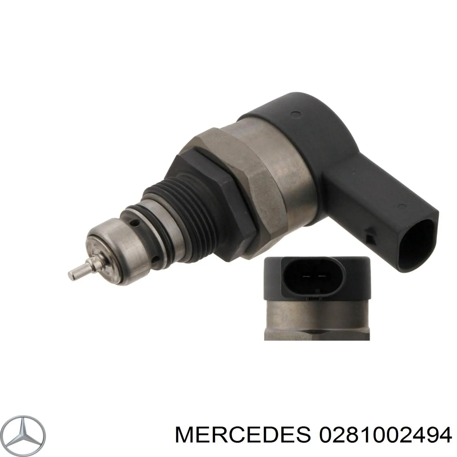 0281002494 Mercedes regulador de presión de combustible, rampa de inyectores