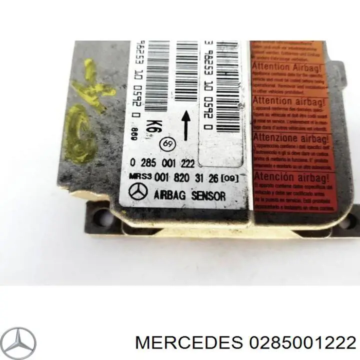 0285001222 Mercedes procesador del modulo de control de airbag