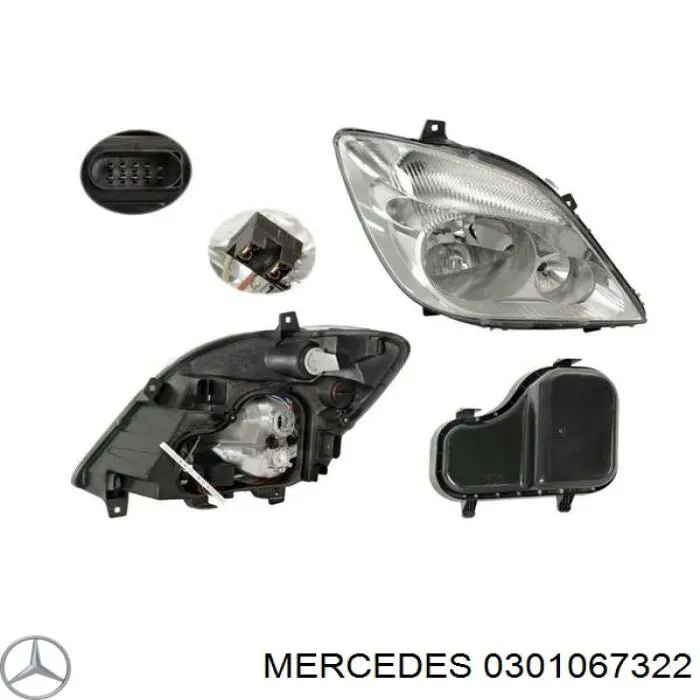 0301067322 Mercedes faro derecho