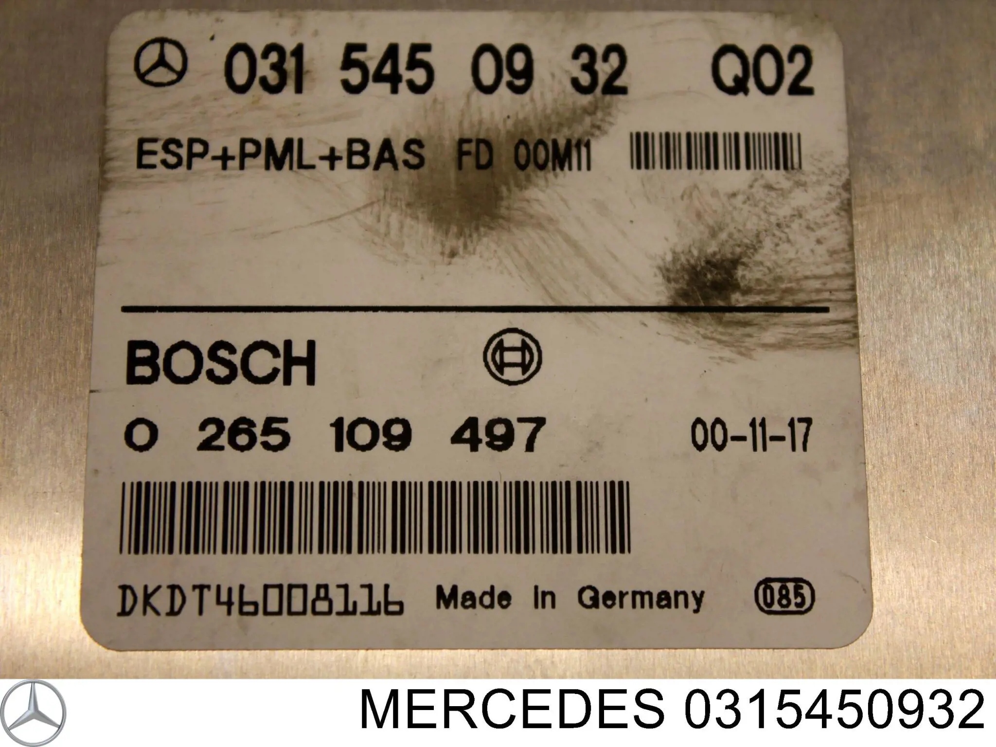 0315450932 Mercedes módulo de control esp