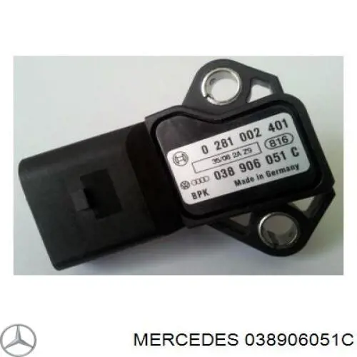 038906051C Mercedes sensor de presion de carga (inyeccion de aire turbina)