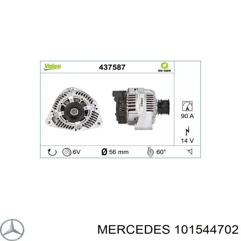 101544702 Mercedes alternador