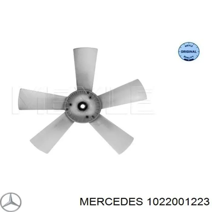 1022001223 Mercedes rodete ventilador, refrigeración de motor