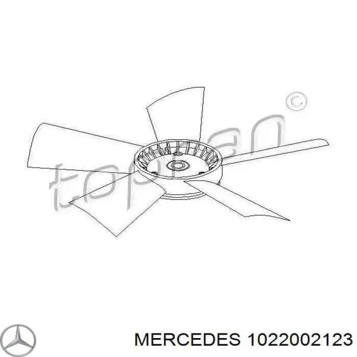 Comprar 1022002123 Mercedes Ventilador del radiador