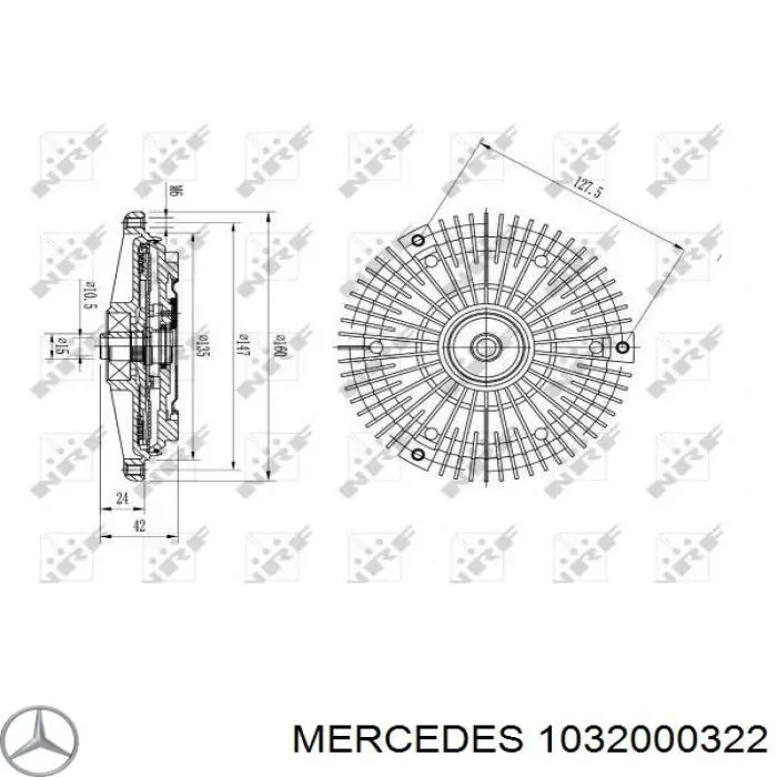 Comprar 1032000322 Mercedes Embrague viscoso de ventilador