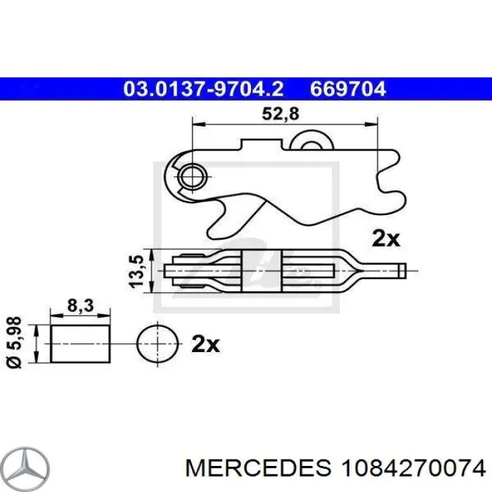 Kit reparación del freno de mano 1084270074 Mercedes