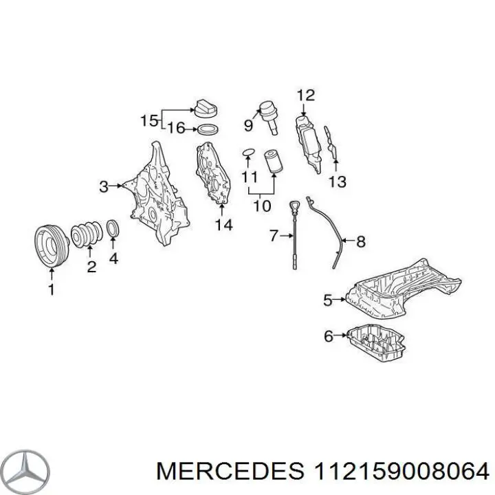 112159008064 Mercedes junta cuerpo mariposa