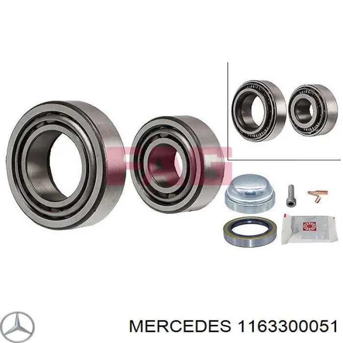 1163300051 Mercedes cojinete de rueda delantero