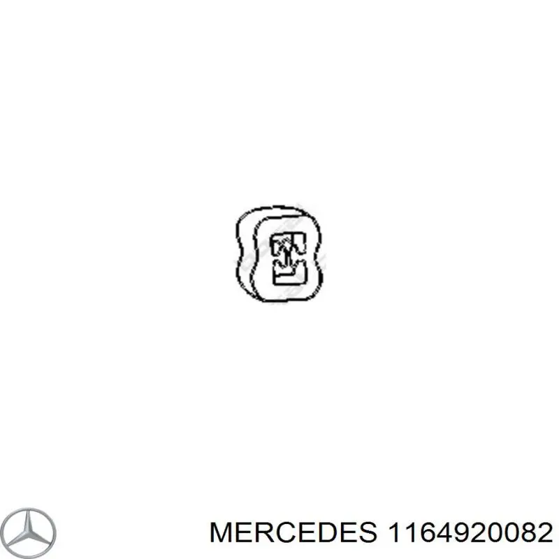 1164920082 Mercedes soporte, silenciador