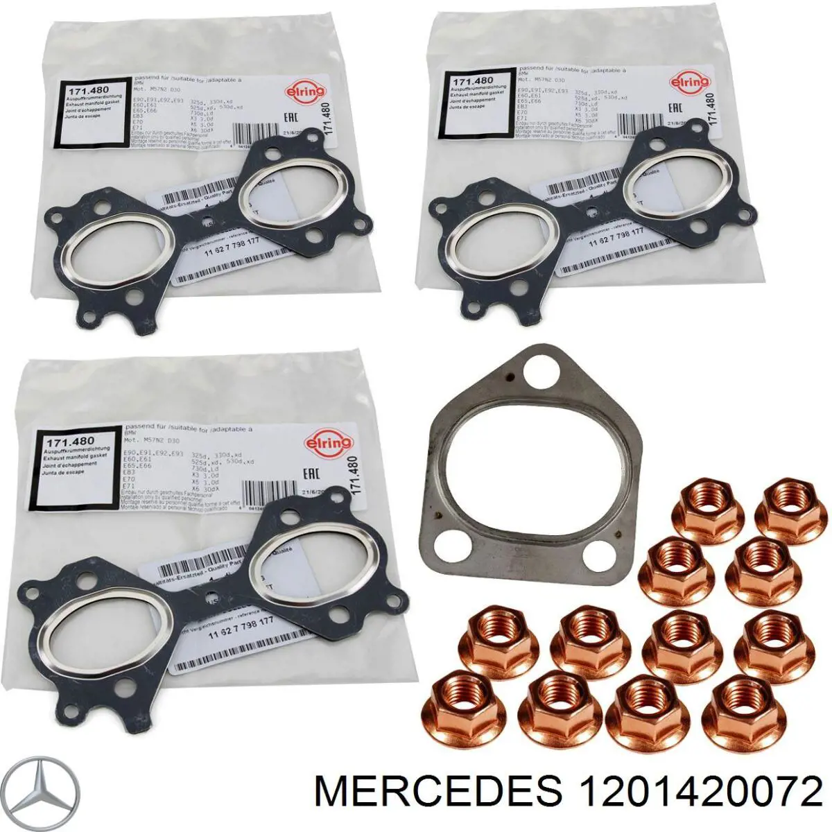 Tuerca del colector de escape Mercedes 1201420072 precio, desde 1,06 EUR