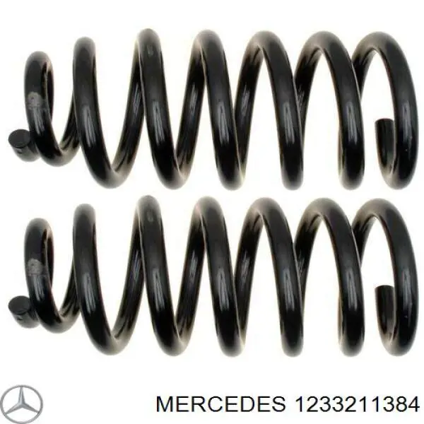 1233211384 Mercedes caja de muelle, eje delantero, arriba