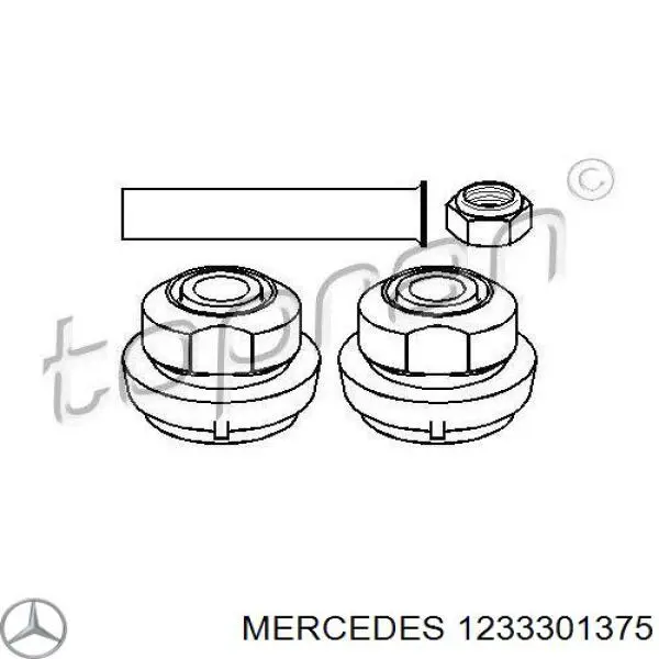 1233301375 Mercedes silentblock de suspensión delantero inferior