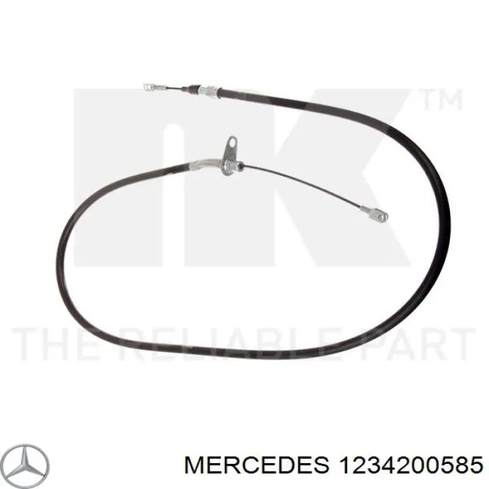 1234200585 Mercedes cable de freno de mano trasero derecho