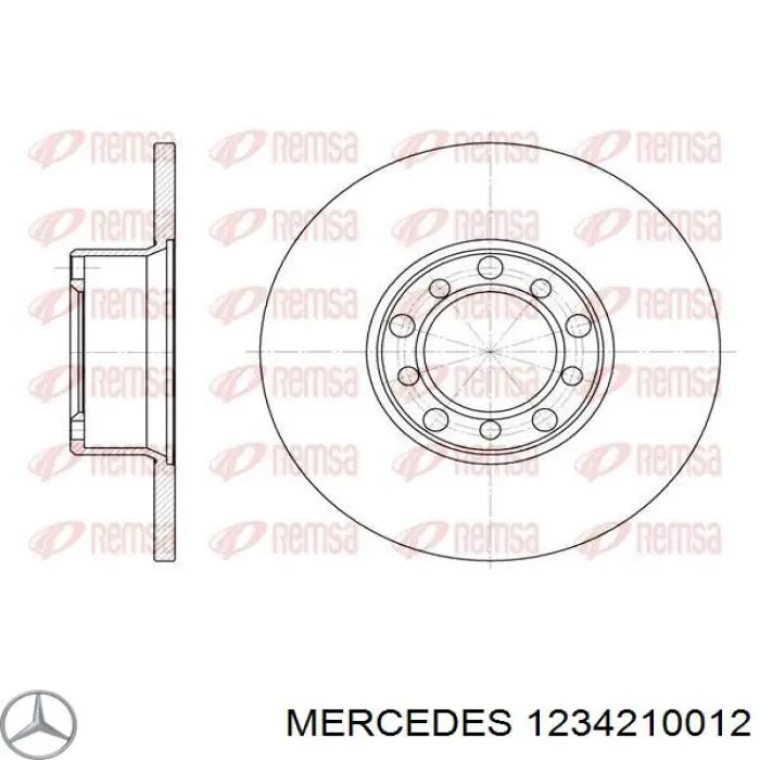 Disco de freno 1234210012 Mercedes