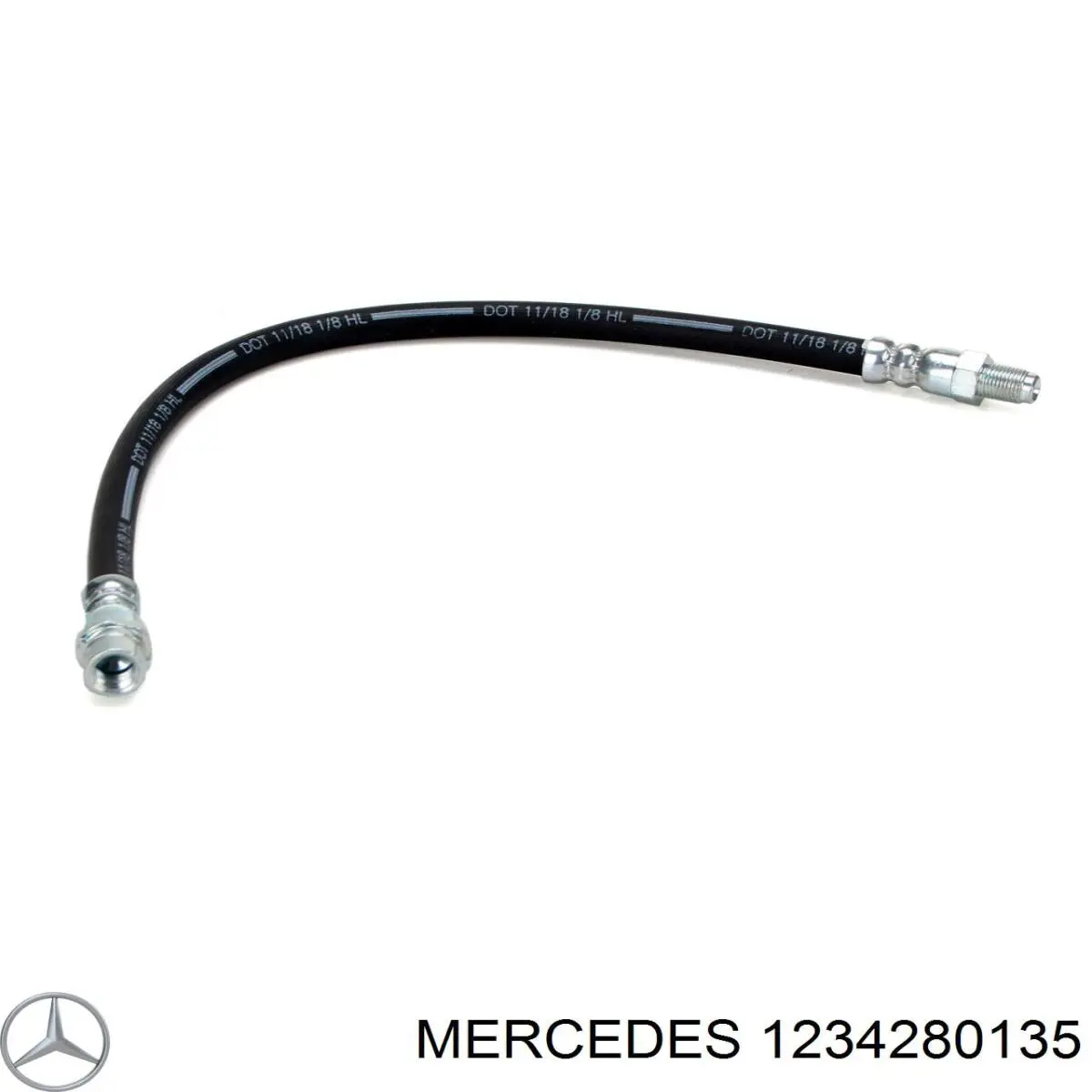 1234280135 Mercedes latiguillo de freno trasero