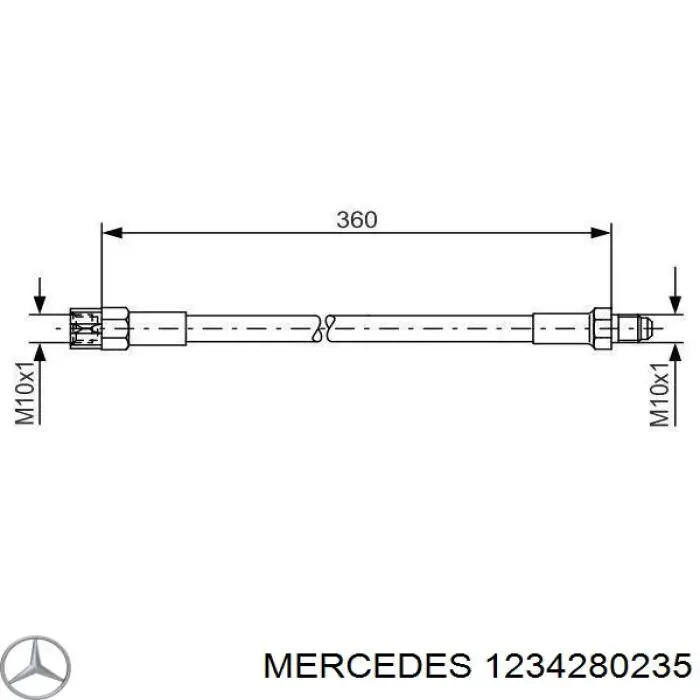 123 428 02 35 Mercedes latiguillo de freno delantero