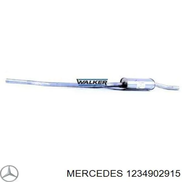 1234902915 Mercedes silenciador del medio