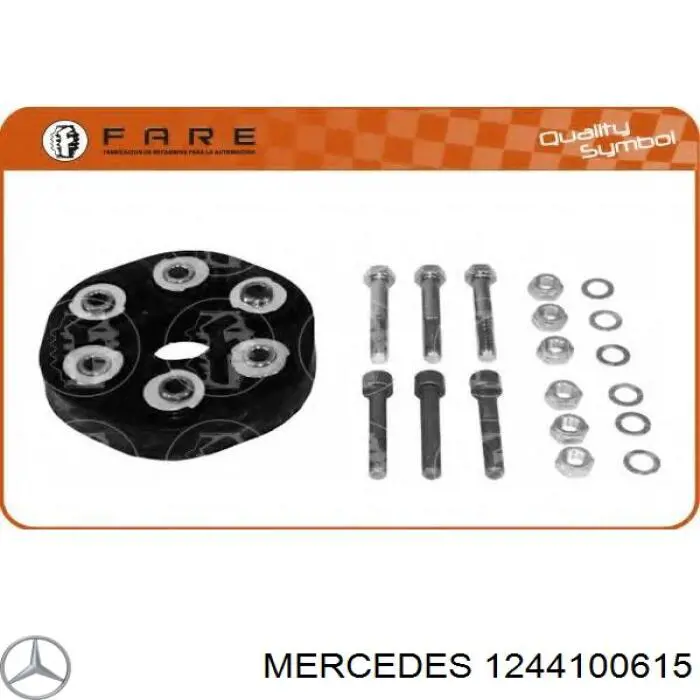 Acoplamiento elástico del cardán delantero/trasero 1244100615 Mercedes