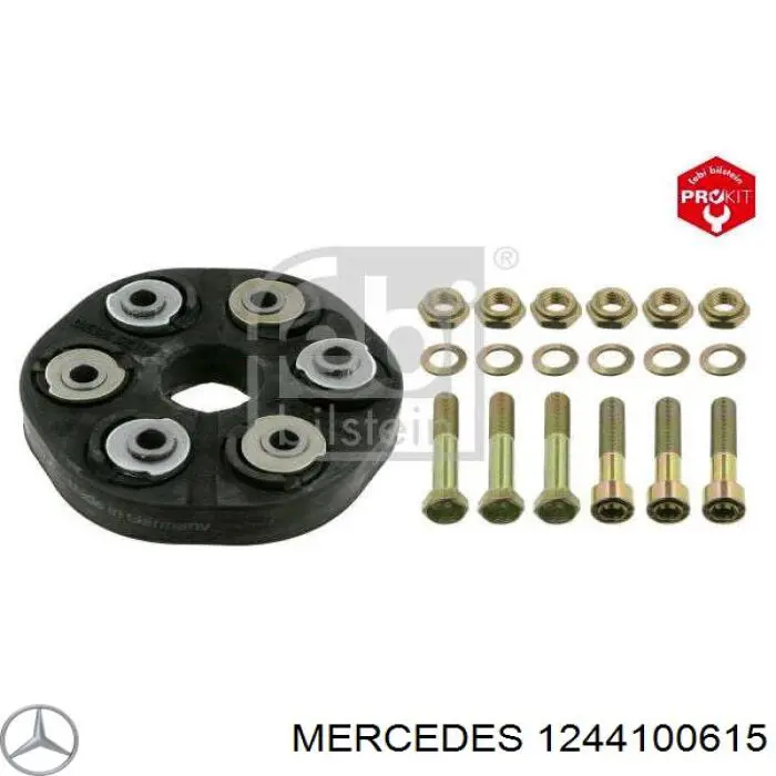 Acoplamiento elástico del cardán delantero/trasero Mercedes 1244100615 precio, desde 44,73 EUR