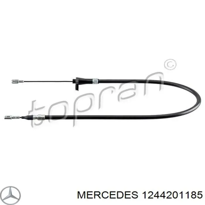 1244201185 Mercedes cable de freno de mano trasero derecho/izquierdo