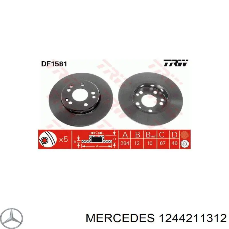 Frenos delanteros Mercedes 1244211312 precio, desde 31,17 EUR