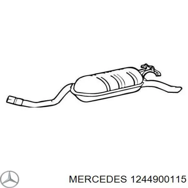 1244900115 Mercedes silenciador posterior