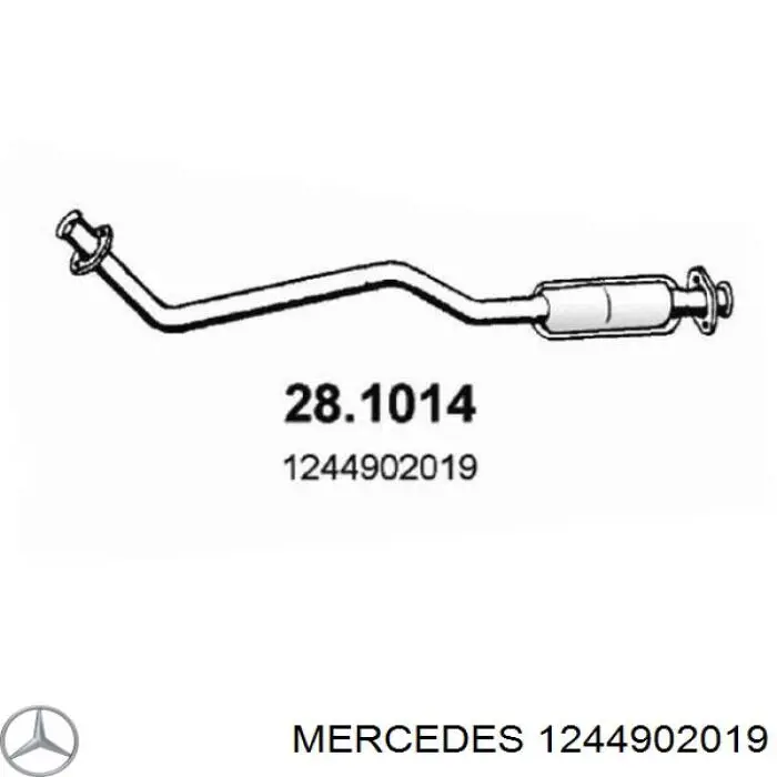 1244902019 Mercedes silenciador delantero