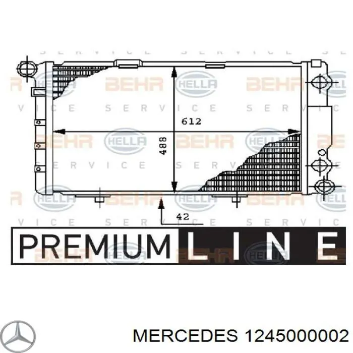 1245000002 Mercedes radiador