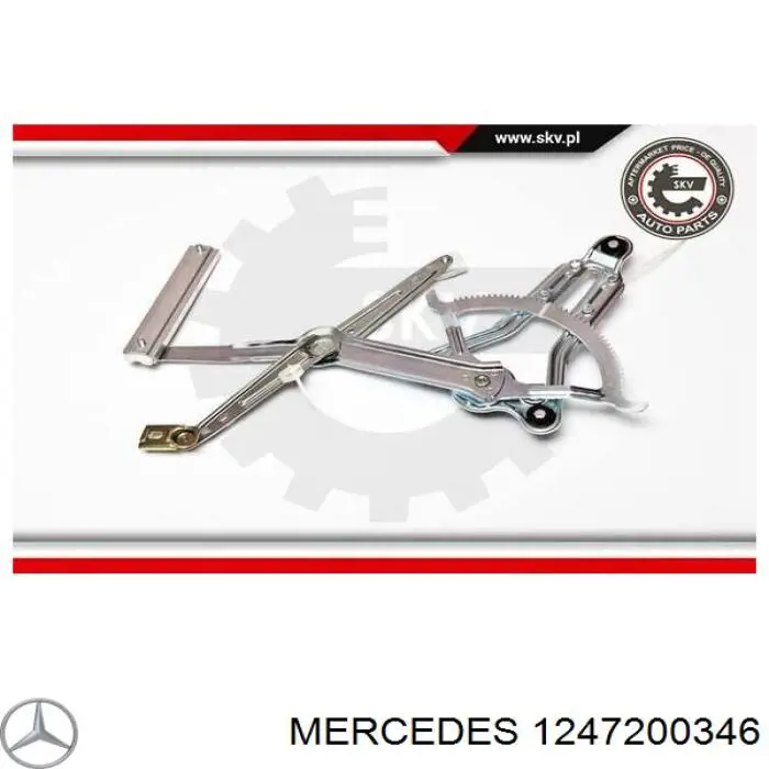1247200346 Mercedes mecanismo de elevalunas, puerta delantera izquierda