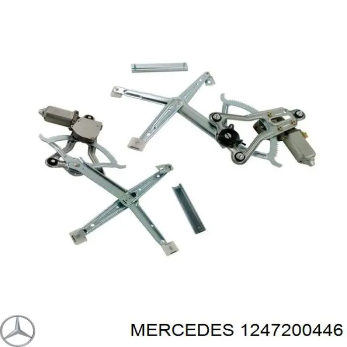 1247200446 Mercedes mecanismo de elevalunas, puerta delantera derecha