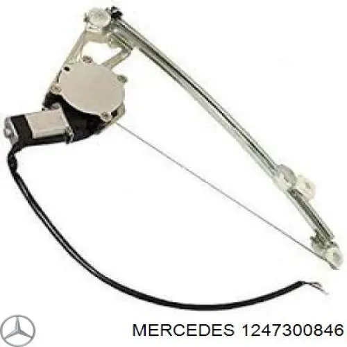 1247300846 Mercedes mecanismo de elevalunas, puerta trasera derecha