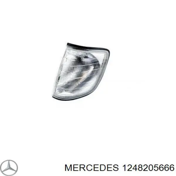 1248205666 Mercedes cristal de faro derecho