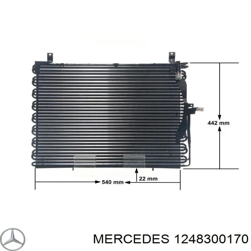 1248300170 Mercedes condensador aire acondicionado