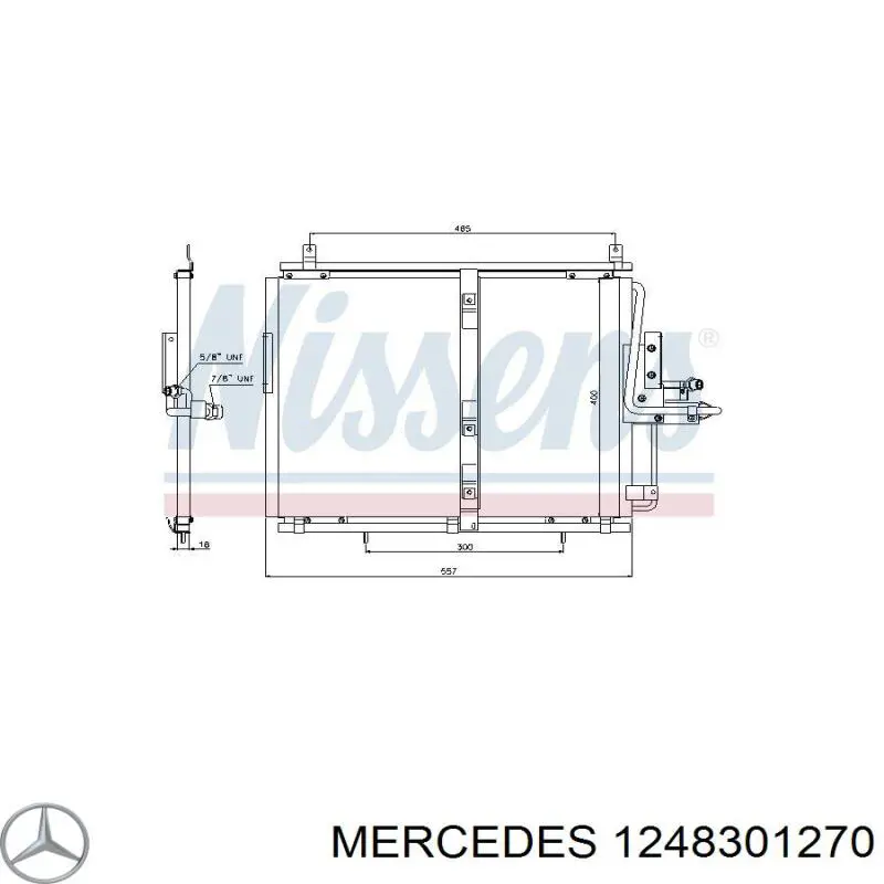 1248301270 Mercedes condensador aire acondicionado