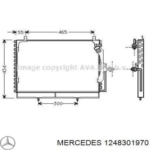 1248301970 Mercedes condensador aire acondicionado