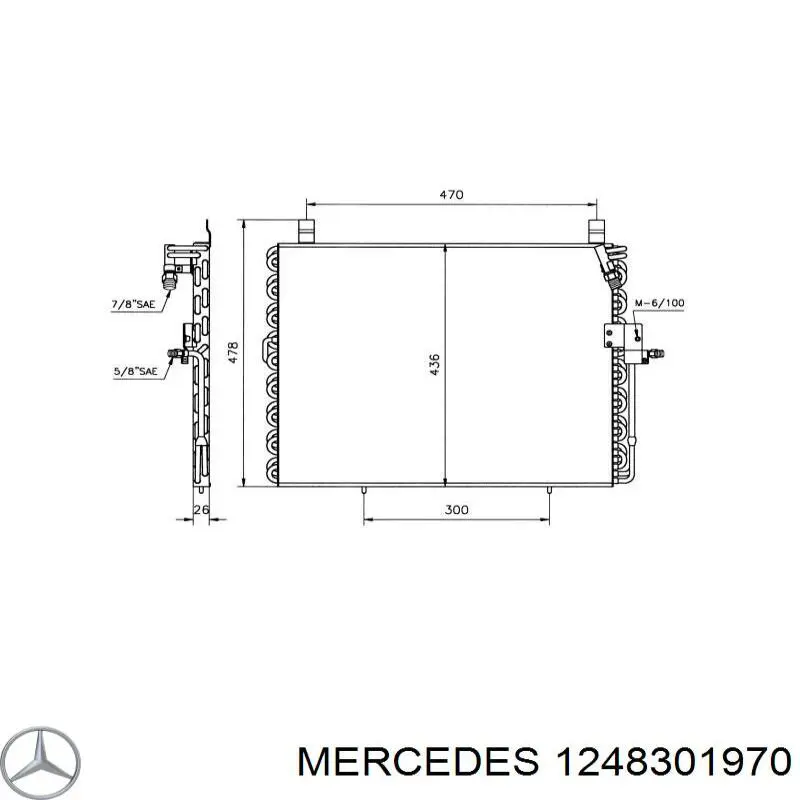 Comprar 1248301970 Mercedes Condensador de aire acondicionado