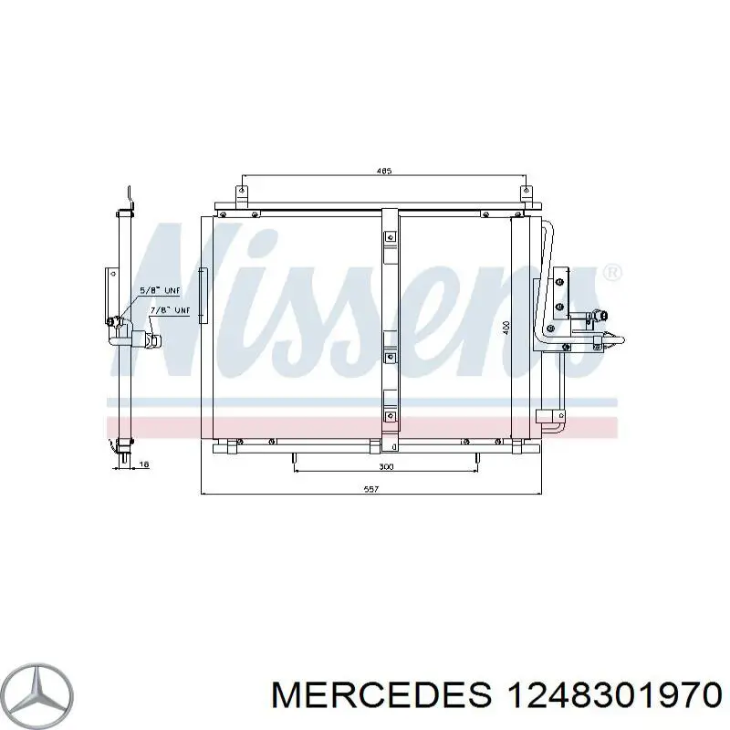 Condensador aire acondicionado 1248301970 Mercedes