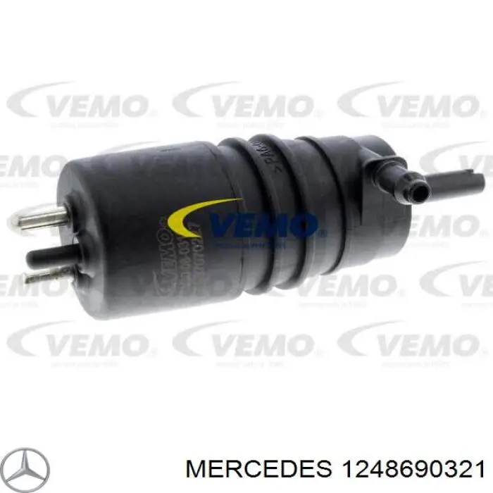 Comprar 1248690321 Mercedes Bomba de agua limpiaparabrisas, delantera