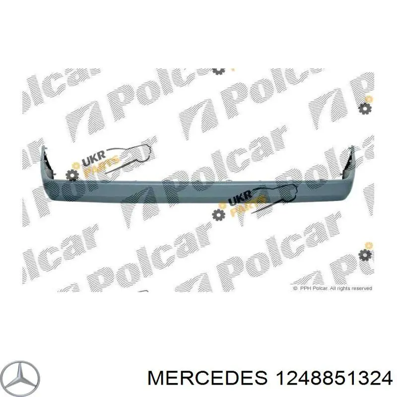 Listón embellecedor/protector, parachoques trasero para Mercedes E (S124)