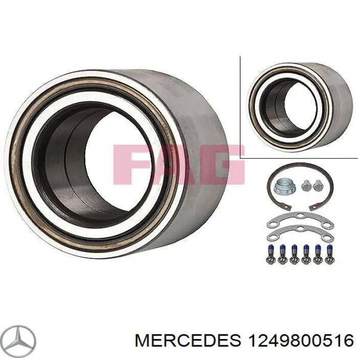 1249800516 Mercedes cojinete de rueda trasero