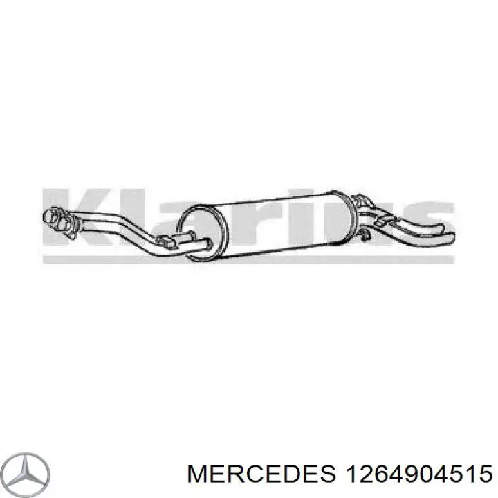 Silenciador trasero Mercedes A1264904515 precio, desde 1122,23 EUR