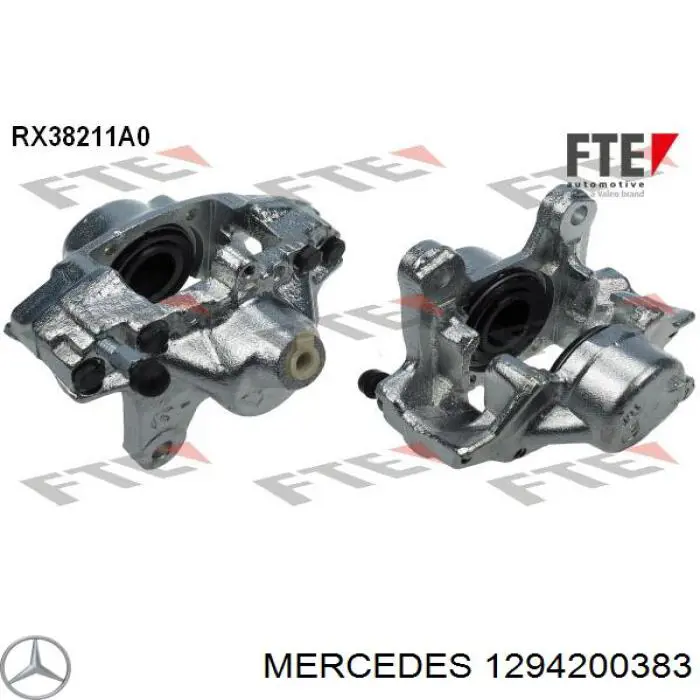 Pinza de freno trasera derecha 1294200383 Mercedes