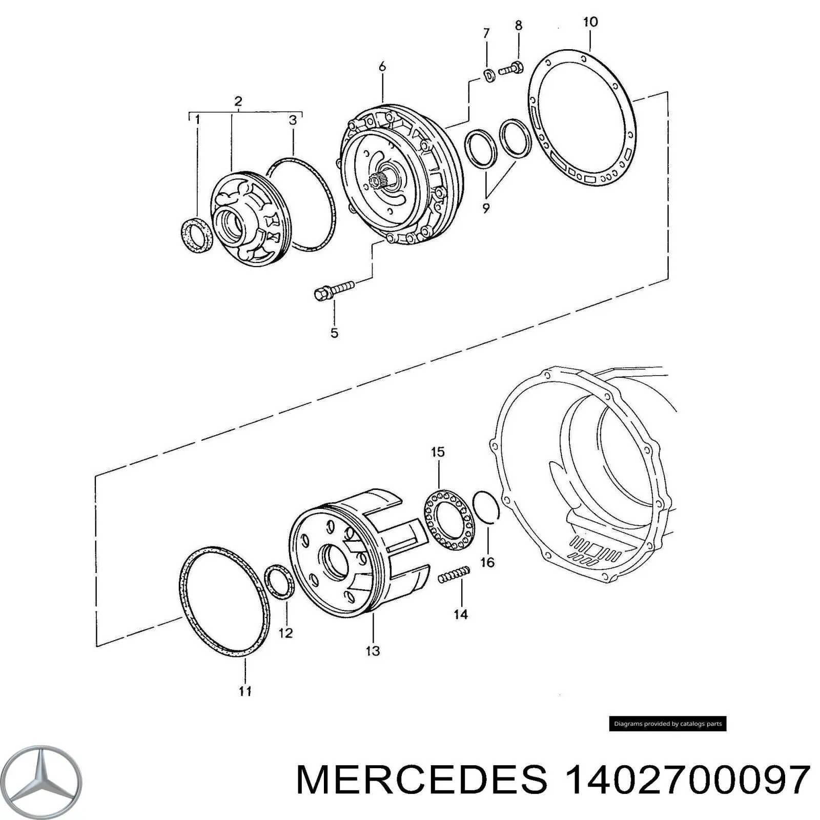 A1402700097 Mercedes bomba de aceite transmision caja de cambios