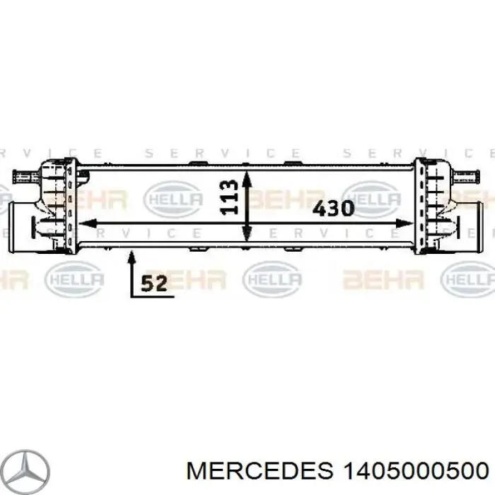 1405000500 Mercedes radiador de aire de admisión