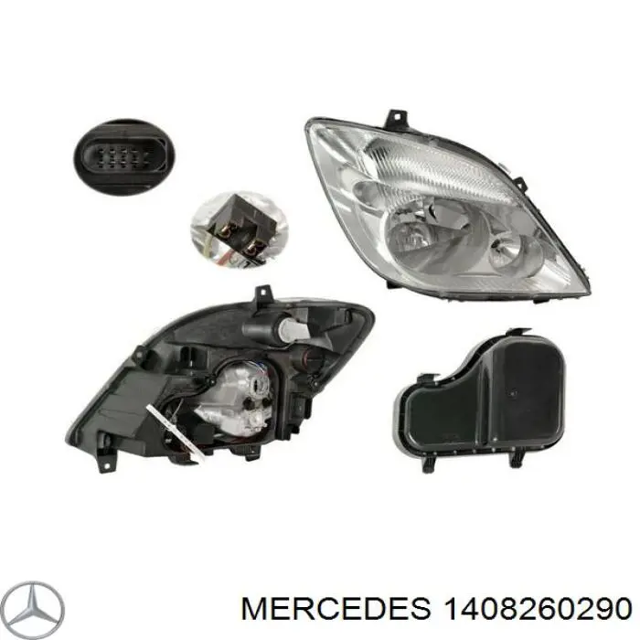 1408260290 Mercedes cristal de faro derecho