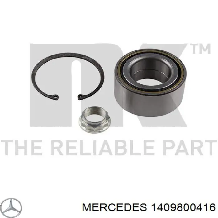 1409800416 Mercedes cojinete de rueda trasero