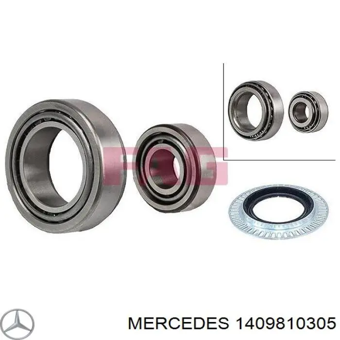 Cojinete interno del cubo de rueda delantera Mercedes 1409810305 precio, desde 47,17 EUR