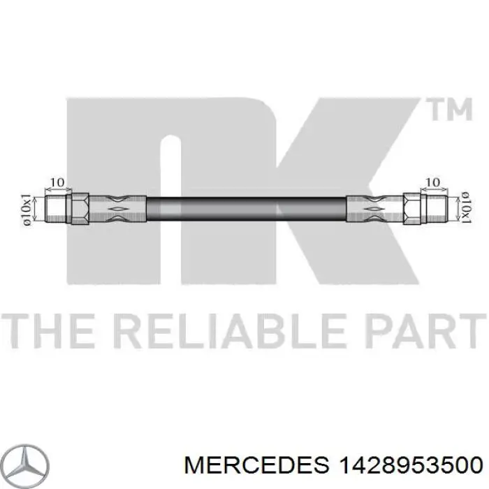 1428953500 Mercedes latiguillo de freno delantero