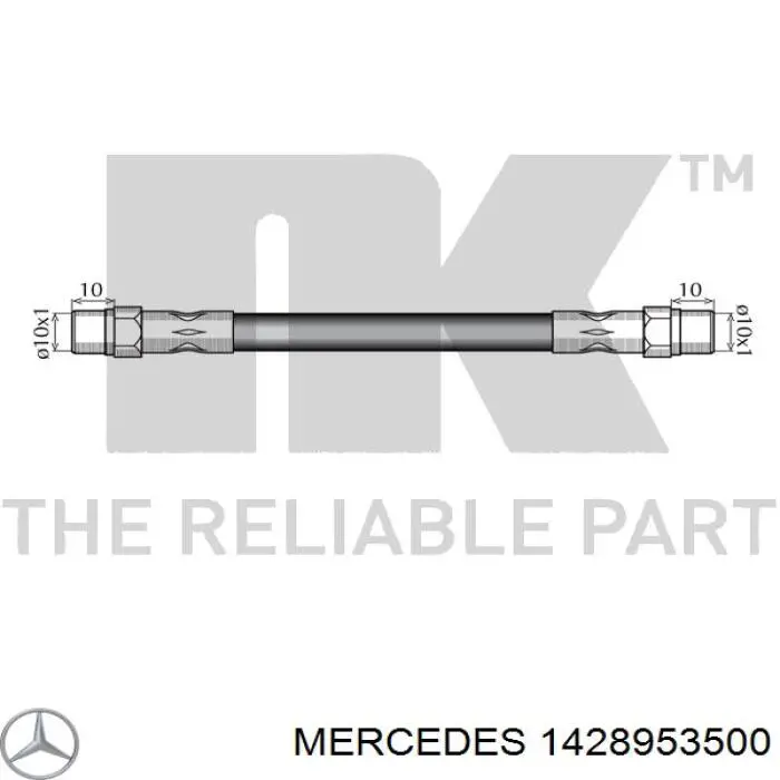 Latiguillos de freno delantero Mercedes 1428953500 precio, desde 7,85 EUR
